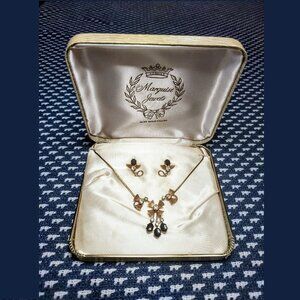 Marquise Jewels Necklace and Earring Set - 12KT Gold Filled
